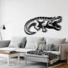 Metal Crocodile Wall Art, Metal Wall Decor, Animal Art, Wall Hanging, Home Living Room Wall Art, Interior Decoration, Alligator Sign