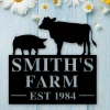 Cow Farm Sign, Cow Sign, Personalized Farm Sign, Barn Sign, Ranch Sign, Farmhouse Decor, Farmhouse Sign, Cow And Pig Sign, Pig Sign, Sign