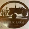 Metal Farm Sign , Corn Stalks, Tractor Sign Customized, Metal Wall Art, Metal House Sign