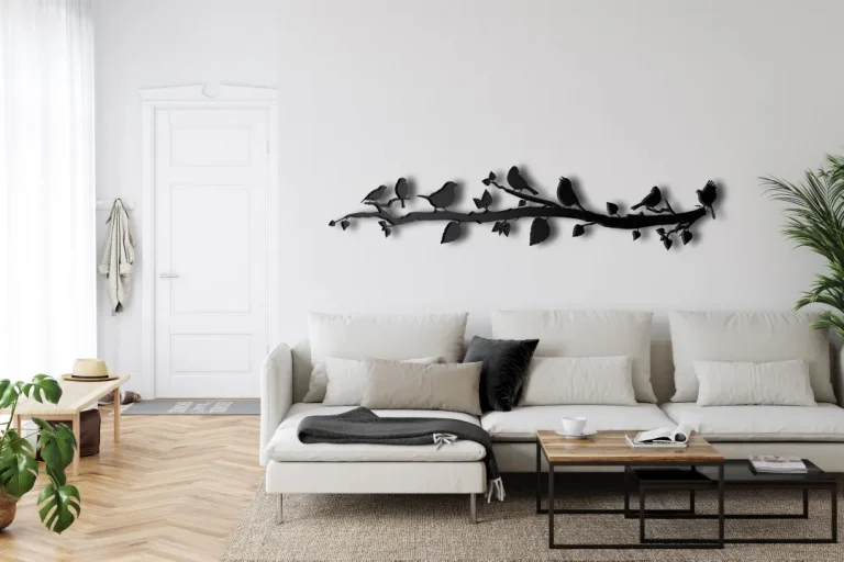 Metal Birds Wall Art, Metal Wall Decor, Birds On Branch, Birds Sign Wall Art, Living Room Wall Art, Interior Decoration, Wall Hangings