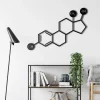 Estrogen Molecule, Metal Wall Art, Metal Wall Decor, Symbol Nerd Art, Science Art, Biology Chemistry Art, Estrogen Symbol Chemical Structure