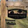 Metal Farm Sign W Dog Goat Barn Tractor Horse, Metal Wall Art, Metal House Sign