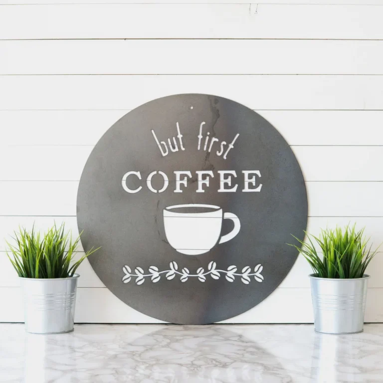 But First Coffee Sign, Coffee Sign, Coffee Bar Sign, Kitchen Sign, Metal Coffee Sign, Coffee Station Sign, Kitchen Decor, Metal Sign