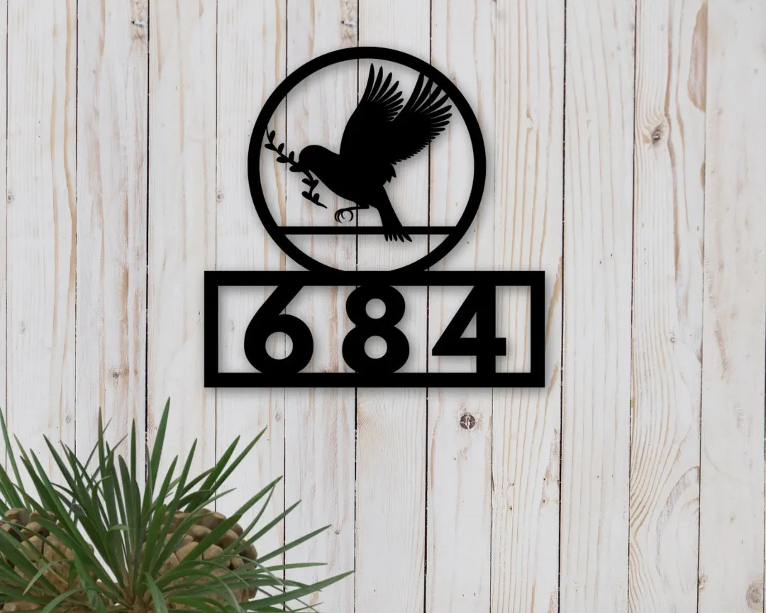 il_fullxfull.2694632003_6ebj_1024x1024_2x_f6163a0d-9aa4-47b1-8b12-3f6e70ae7b16.webp Metal House Numbers, Address Plaque, Housewarming Gifts, Custom Metal Address Sign, Custom Street Address Sign, Rustic, Wall