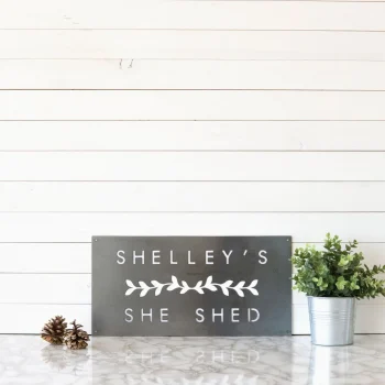 Custom She Shed Sign, Metal She Shed Sign, Personalized She Shed Sign, She Cave Sign, She Shed Plaque, Gifts For Her, Gifts For Mom