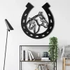 Metal Horse Head Horseshoe Art, Farmhouse Decor, Metal Wall Art, Horseshoe Sign, Metal Wall Decoration, Indoor Outdoor Decor