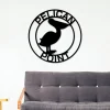 Personalized Metal Pelican Sign Custom Family Name Metal Sign,metal Monogram Sign, Door Hanger, Metal Decorative Wall Art