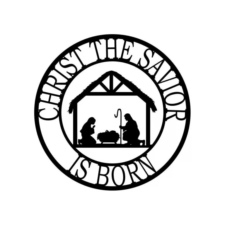 Christ The Savior Is Born Christmas Metal Sign - Christmas Sign - Christmas Present - Door Decor - Custom Sign