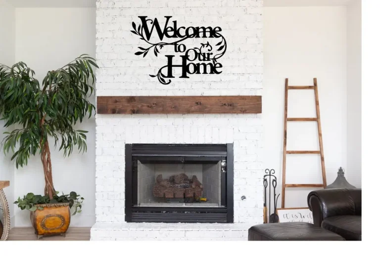 Welcome To Our Home Metal Sign Cutout, Cut Metal Sign, Wall Metal Art