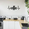 Coffee Heartbeat Metal Sign Cutout, Cut Metal Sign, Wall Metal Art