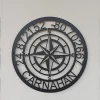 Personelized Nautical Compass Metal Wall Art With Gps Coordinates