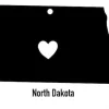 North Dakota State Ornament Cut Metal Sign, Wall Decor Metal Sign, Home Decor Metal Art