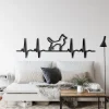 Ekg Dog Wall Art, Dog Metal Wall Decor, Living Room Decoration, Wall Hangings, Dog Lover Gift, Ekg Rhythm Geometric Puppy Art
