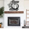 Happy Harvest Metal Sign Cutout, Cut Metal Sign, Wall Metal Art