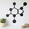 Chocolate Symbol Theobromine Molecule, Metal Wall Decor, Metal Wall Art, Science Art, Biology Chemistry Art Office Decoration