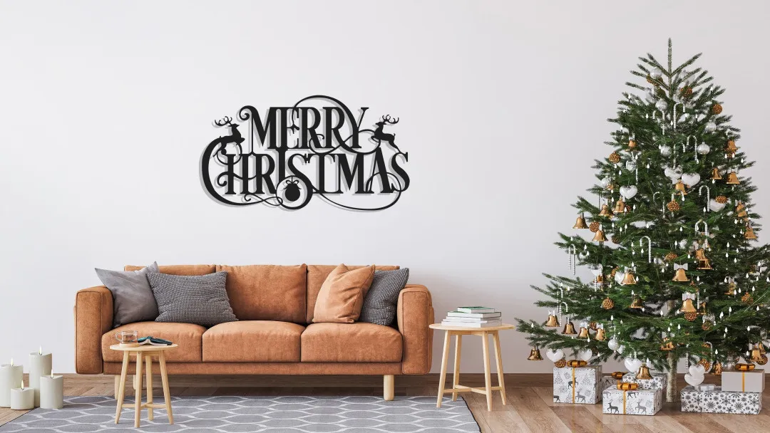 il_fullxfull.2734739956_ehnk.webp Merry Christmas Metal Wall Decor, Metal Wall Decor, Christmas Tree Decor, Living Room Decor, Housewarming Gift, Christmas Gift