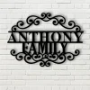 Personalized Metal Sign Custom Last Name Sign Family Name Sign Metal Wall Art Split Monogram Personalized Wedding Gift