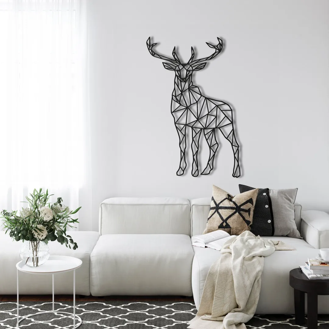 il_fullxfull.2753981205_cpze.webp Geometric Deer Metal Art Deer Decor Animal Art Wall Hanging Home Decor
