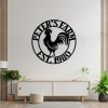 Rooster Farm Theme Sign Wall Art, Metal Sign