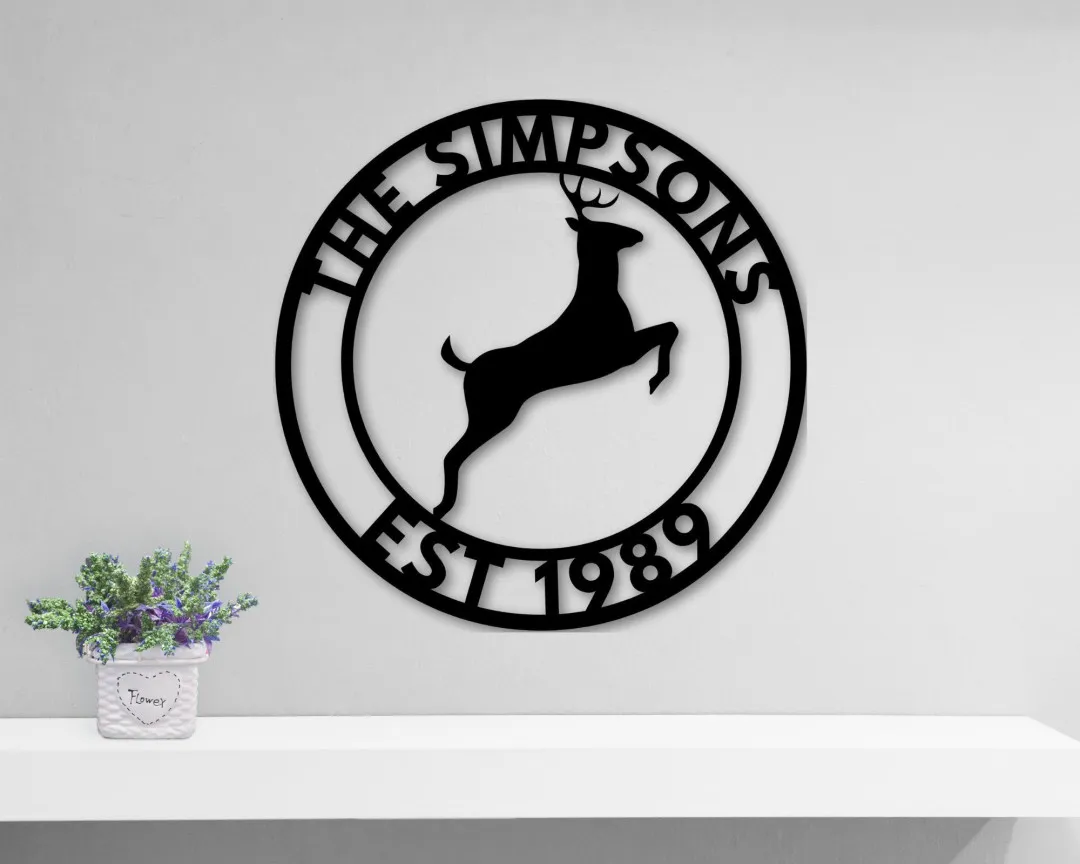 il_fullxfull.2774412560_l8wr_1024x1024_2x_9d4ad820-310b-4786-9f92-b08982d4d98e.webp Personalized Metal Sign, Grandpa Gift, Last Name Sign, Name Plaque, House Numbers, Dad Gift, Deer Sign, Family Name, Custom Family Gift