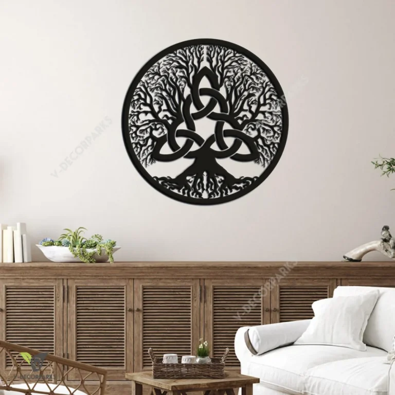 Tree Of Live, Metal Wall Art, Metal Wall Sign, Metal Wall Hanging,gift, Celtic Tree Metal Art, Triquetra Celtic Tree , Decorative Artwork