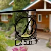 Custom Metal Address Sign - Monogram Letter Sign - Address Plaque - Housewarming Gift - Metal House Numbers - Metal Address Letters -outdoor