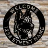 German Shepherd Sign, Dog House, Family Dog, Entrance Sign, Wall Decor, Plasma Cut Steel, Custom Sign, Welcome Sign, Personalized, Dog Breed