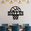 Personalized Basketball Name Sign, Custom Metal Basketball With Hoop, Sports Fan, Kids Room Wall Art, Kids Christmas Gift, Kids Birthday