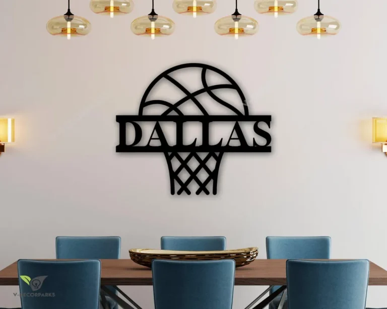 Personalized Basketball Name Sign, Custom Metal Basketball With Hoop, Sports Fan, Kids Room Wall Art, Kids Christmas Gift, Kids Birthday