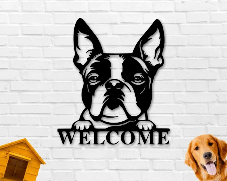 Dog Welcome Sign, Front Porch Sign, Welcome Metal Sign, Metal Dog Breed Sign, Dog Lover Sign, Gift For Pet Owner,