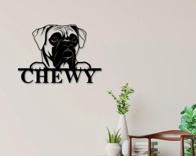 Boxer Dog Sign, Boxer Terrier Metal Sign, Boxer Terrier Name Sign, Pet Name Sign, Dog Lover Sign, Gift For Pet Owner