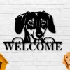 Dog Welcome Sign, Front Porch Sign, Welcome Metal Sign, Metal Dog Breed Sign, Dog Lover Sign, Gift For Pet Owner,