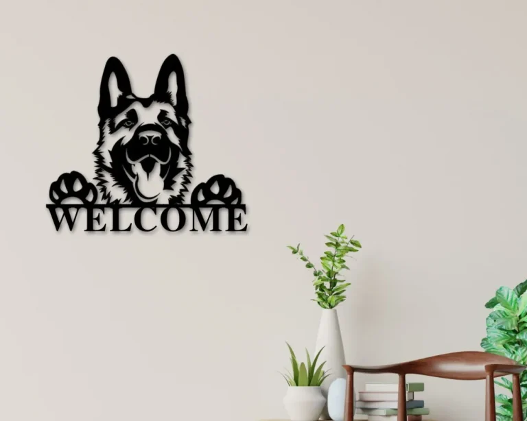 German Shepherd Dog Sign, German Shepherd Metal Sign, German Shepherd Name Sign, Pet Name Sign, Dog Lover Sign, Gift For Pet Owner