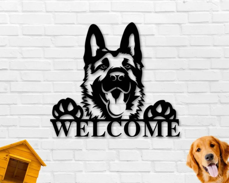 German Shepherd Dog Sign, German Shepherd Metal Sign, German Shepherd Name Sign, Pet Name Sign, Dog Lover Sign, Gift For Pet Owner