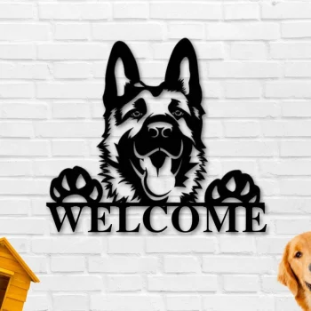 Mothers Day Gift, Gift For Mom, German Shepherd Dog Sign, German Shepherd Metal Sign, German Shepherd Name Sign, Pet Name Sign, Dog Lover