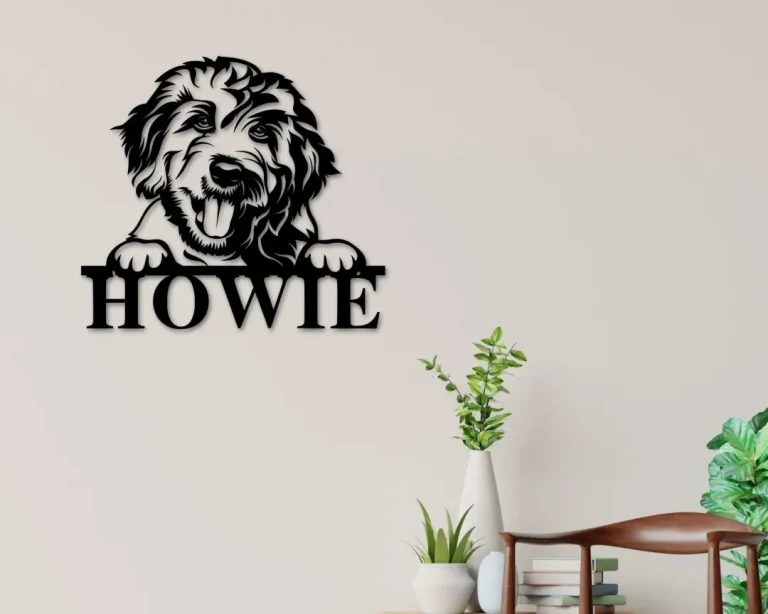 Goldendoodle Dog Sign, Goldendoodle Metal Sign, Goldendoodle Name Sign, Pet Name Sign, Dog Lover Sign, Gift For Pet Owner