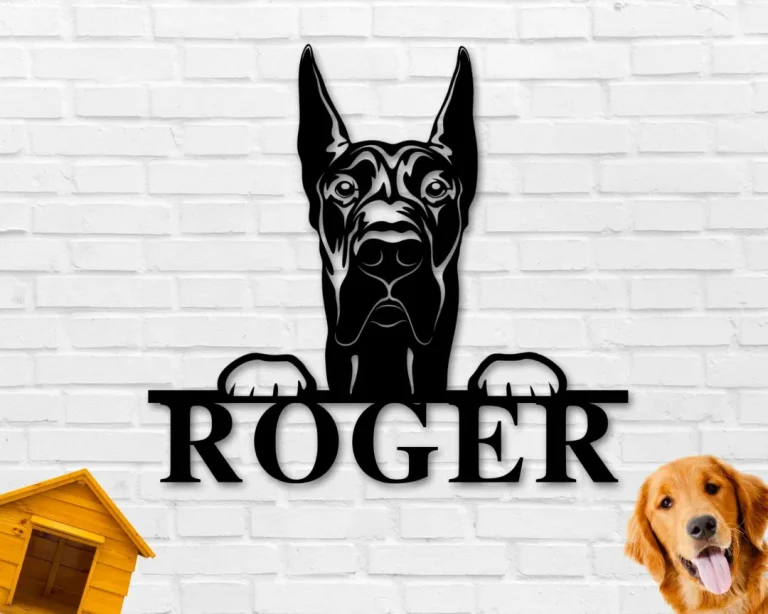 Great Dane Dog Sign, Great Dane Metal Sign, Great Dane Name Sign, Pet Name Sign, Dog Lover Sign, Gift For Pet Owner