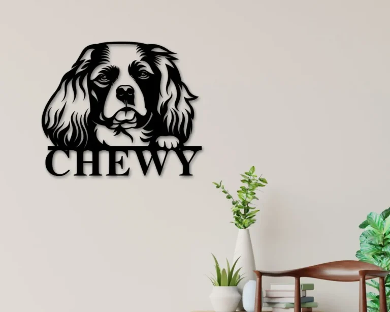 King Charles Spaniel Dog Sign, King Charles Spaniel Metal Sign, King Charles Spaniel Name Sign, Pet Name Sign, Dog Lover Sign, Gift For Pet