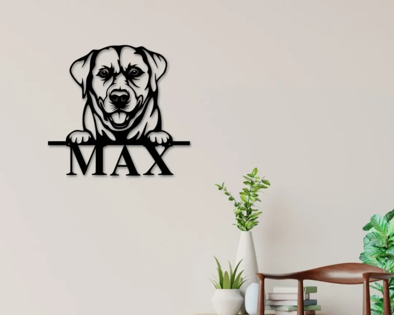 Labrador Dog Sign, Labrador Metal Sign, Labrador Name Sign, Pet Name Sign, Dog Lover Sign, Gift For Pet Owner