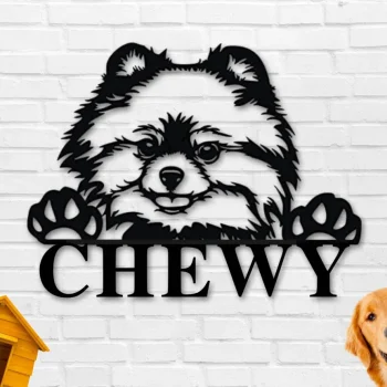 Pomeranian Dog Sign, Pomeranian Metal Sign, Pomeranian Name Sign, Pet Name Sign, Dog Lover Sign, Gift For Pet Owner