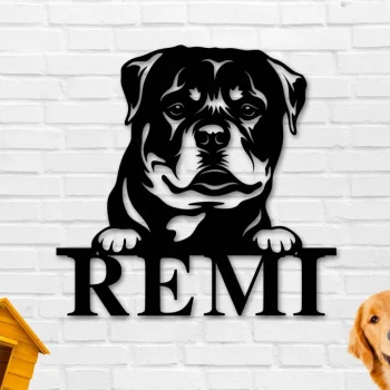 Rottweiler Dog Sign, Rottweiler Metal Sign, Rottweiler Name Sign, Pet Name Sign, Dog Lover Sign, Gift For Pet Owner