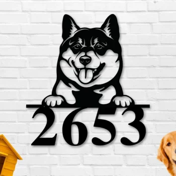 Custom Address Sign, Dog Address Sign, Metal Sign, Address Numbers, Dog Lover Sign, Gift For Pet Owner