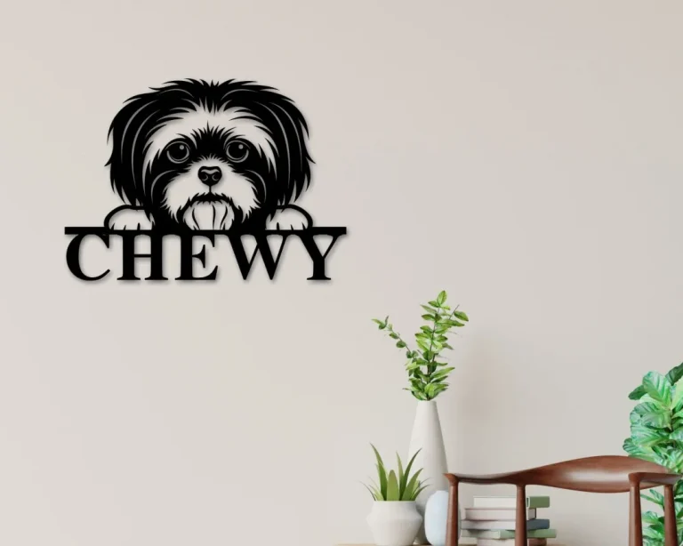 Shih Tzu Dog Sign, Shih Tzu Metal Sign, Shih Tzu Name Sign, Pet Name Sign, Dog Lover Sign, Gift For Pet Owner, Dog