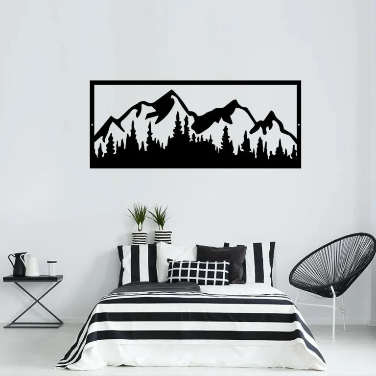 Mountains, Metal Wall Art, Metal Wall Decoration, Housewarming Gift, Home Decor, Mountains Metal Art