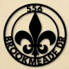 Personalized Metal Sign, Grandma Gift, Last Name Sign, Name Plaque, House Numbers, Dad Gift, Fleur De Lis, Family Name, Custom Family Gift