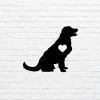 Golden Retriever Metal Dog Silhouette "good Dog Pose" - Gifts For Dog Lovers - Golden Retriever
