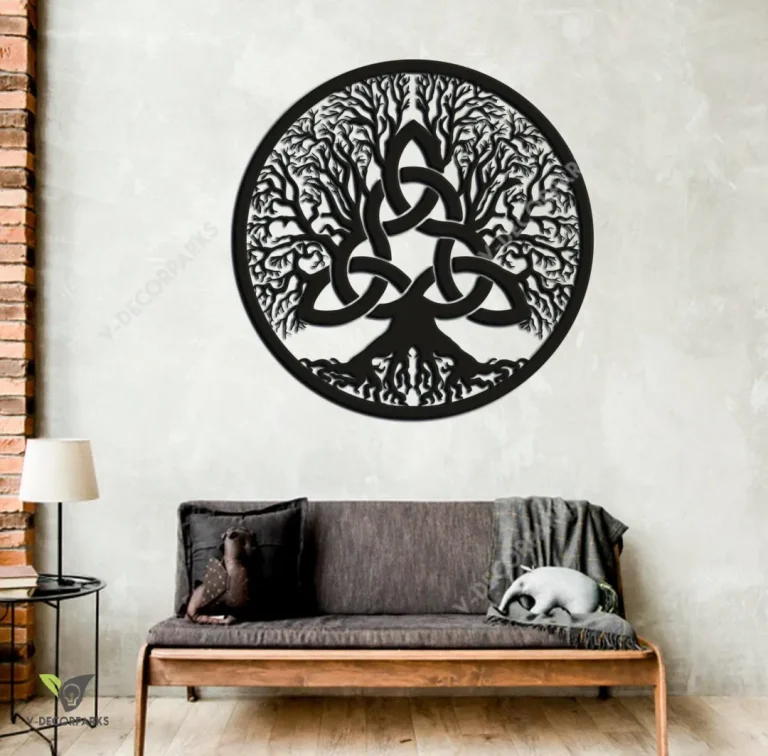 Tree Of Live, Metal Wall Art, Metal Wall Sign, Metal Wall Hanging,gift, Celtic Tree Metal Art, Triquetra Celtic Tree , Decorative Artwork