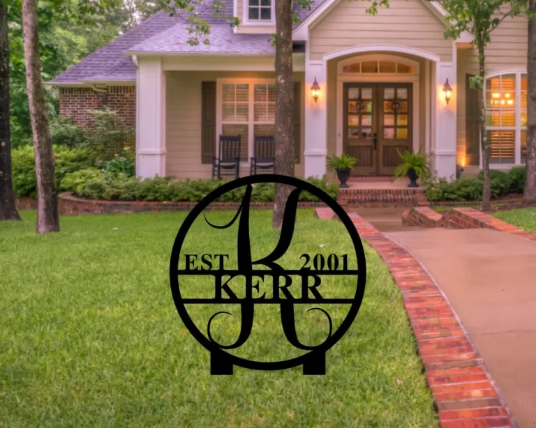 Mothers Day Gift, Gift For Mom, Circle Family Monogram Sign, Est Date, Lowest Price, Metal Monogram, Gift Wedding, Yard