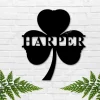 St. Patrick's Day Shamrock Monogram Door Wall Hanging Personalized, Metal Sign, Lucky Name Sign, Clover Sign, St Pattys Day Du00e9cor