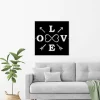 Metal Love Sign, Love With Arrows, Arrow Sign, Valentines Day Sign, Valentines Day Decor, Love Arrow Metal Sign, Love Sign